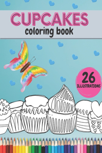 Cupcakes Coloring Book