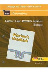 Holt Traditions Warriner's Handbook