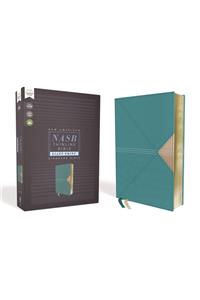 NASB, Thinline Bible, Giant Print, Leathersoft, Teal, Red Letter, 1995 Text, Comfort Print