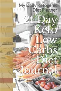 21 Day Keto Low Carbs Diet Journal