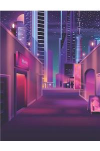 Night Bar Blank Lined Notebook