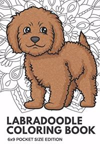 Labradoodle Coloring Book 6X9 Pocket Size Edition