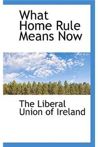 What Home Rule Means Now