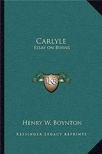 Carlyle: Essay on Burns