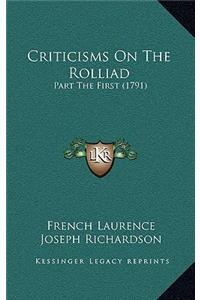 Criticisms on the Rolliad
