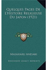 Quelques Pages De L'Histoire Religieuse Du Japon (1921)