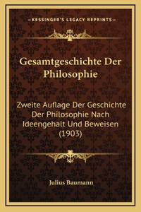 Gesamtgeschichte Der Philosophie
