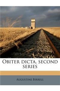 Obiter Dicta, Second Series