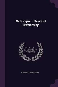Catalogue - Harvard University