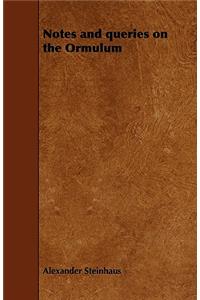 Notes and Queries on the Ormulum
