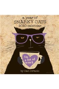 Year of Snarky Cats 2020 Square Wall Calendar