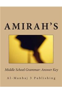 Amirah's Middle School Grammar: Answer Key