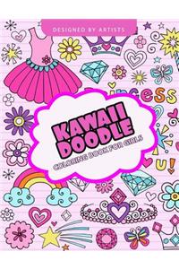 Kawaii Doodle coloring book for girls