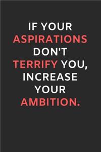 If Your Aspirations Don't Terrify You, Increase Your Ambition