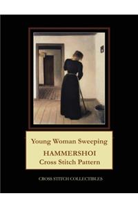 Young Woman Sweeping