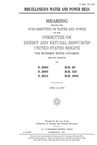 Miscellaneous water and power bills