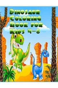 Dinosaur Coloring Book for Kids 4-8