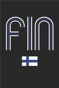 Vintage Finland Notebook - Finland Diary - Retro Finnish Flag Journal - Finland Gifts