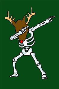 Dabbing Skeleton With Reindeer Head