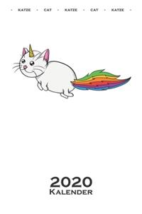 Katze Unicorn Einhorn-Katze Kalender 2020