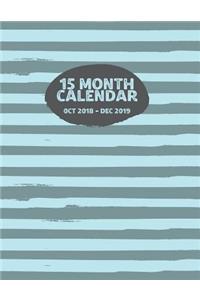 15 Month Calendar - Oct 2018-Dec 2019