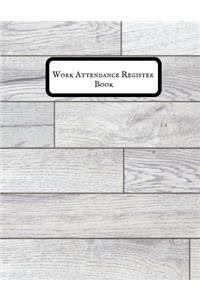 Work Attendance register Book