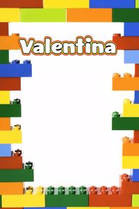 Valentina: Personalized Building Brick Isometric Dot Paper Journal, Diary Notebook, Log Featuring 120 Pages 6x9