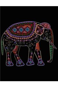 Colorful Metallic Elephant Notebook