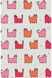Bullet Journal for Cat Lovers - Funny Cat Pattern Sunset Strip