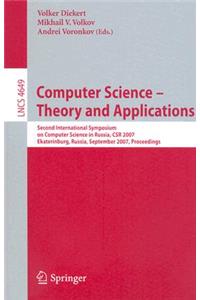 Computer Science: Theory and Applications