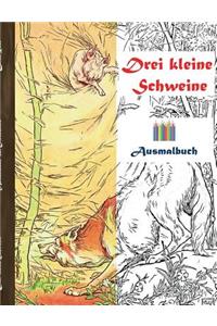 Drei kleine Schweine (Ausmalbuch)