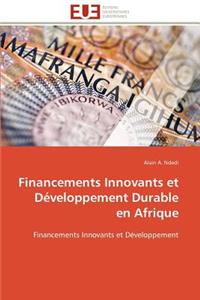Financements Innovants Et Développement Durable En Afrique