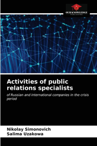 Activities of public relations specialists