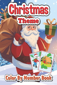 Christmas theme color by number book