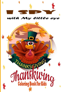 I Spy With My little eye Thanksgiving coloring book for kids