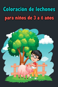 Coloración de lechones para niños de 3 a 6 años