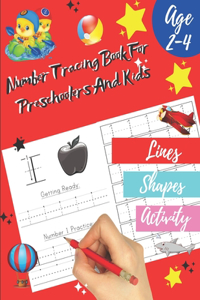 Number tracing Book For Preschoolers And Kids Age 2-4