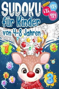 Sudoku für Kinder von 4-8 Jahren 4x4 - 6x6 - 9x9