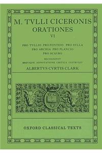 Cicero Orationes. Vol. VI