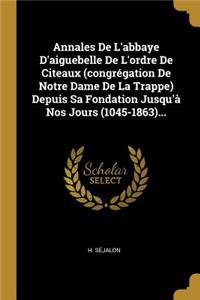 Annales De L'abbaye D'aiguebelle De L'ordre De Citeaux (congrégation De Notre Dame De La Trappe) Depuis Sa Fondation Jusqu'à Nos Jours (1045-1863)...