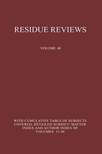 Residue Reviews
