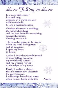 Snow Falling on Snow Prayer Cards