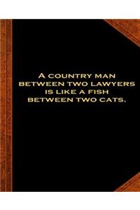 Ben Franklin Quote Country Man Lawyers Vintage Style School Composition Book