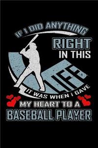 If I Did Anything Right in This Life It Was When I Gave My Heart to a Baseball Player