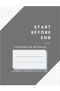 Composition Notebook - College Ruled - 110 pages