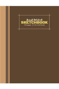 Amiesk Notebook - Sketch Book - 140 pages (7.44 x 9.69 inch)