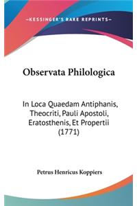 Observata Philologica