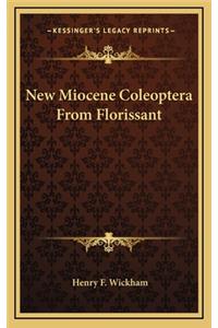 New Miocene Coleoptera from Florissant