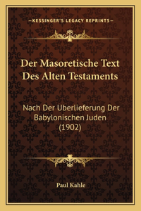 Masoretische Text Des Alten Testaments