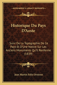 Historique Du Pays D'Aoste